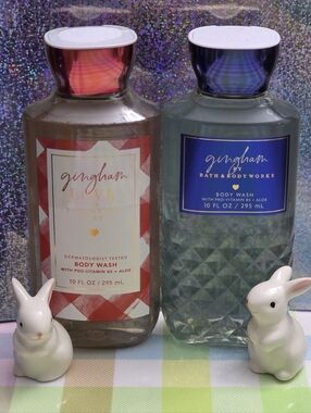Bath & Body Works Gingham Love & Gingham Body Wash Set NEW